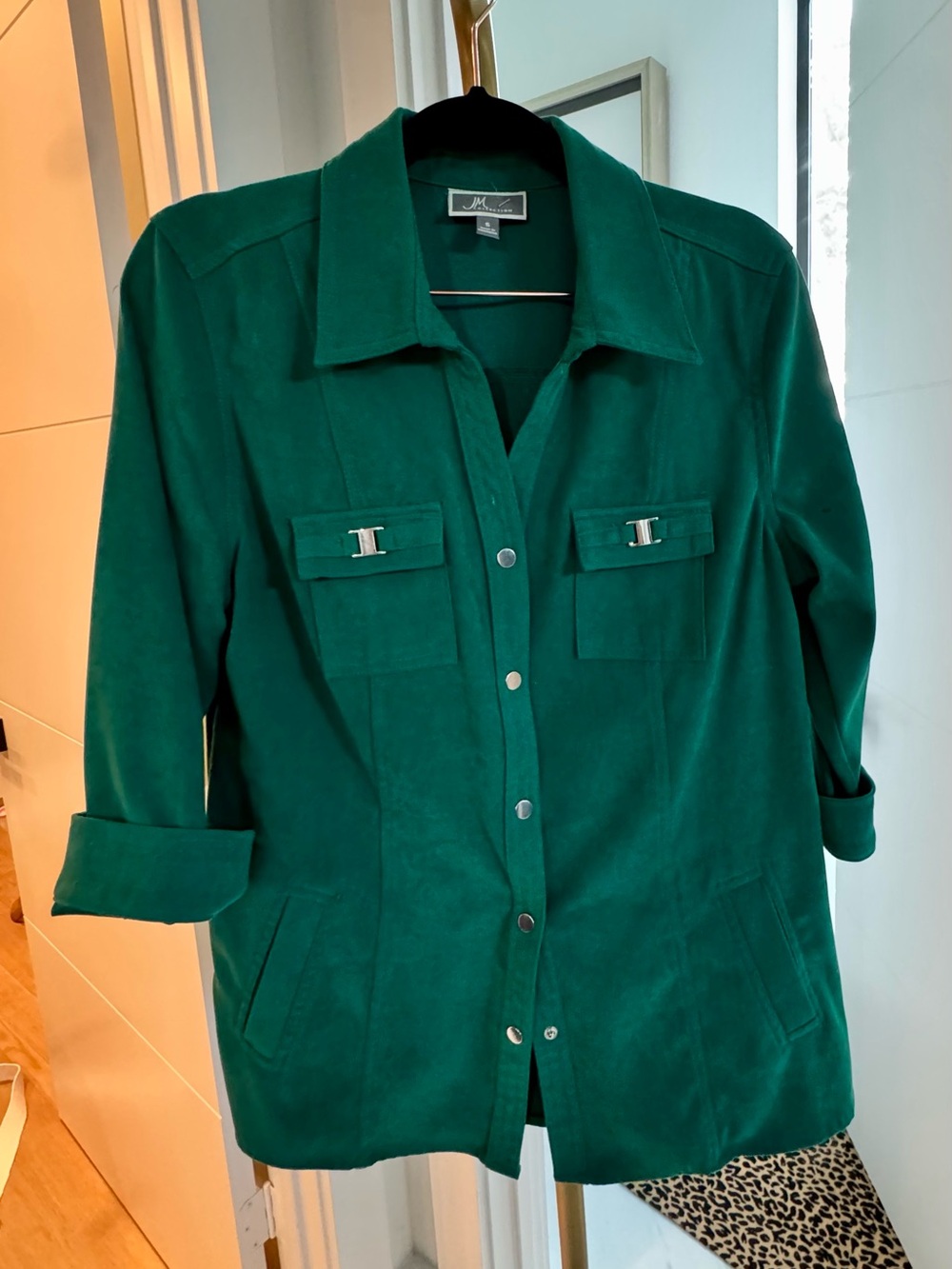 JM Collection Deep Green Jacket, Small
